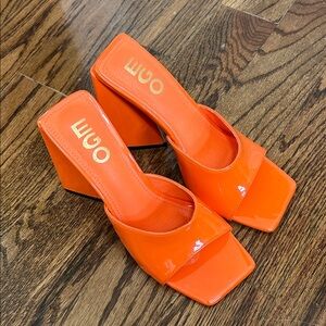 EGO Bold Orange Block Heels